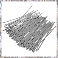[Z F L U] 100pcs 7.9 Inches Stainless Steel Exhaust Wrap Coated Locking Cable Zip Ties