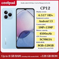 Coolpad COOL CP12, Android 13, หน้าจอ 6.517 นิ้ว HD+, สีผลิตภัณฑ์: ฟ้าอ่อน, น้ำเงินเข้ม, ดำ, CPU:SC9