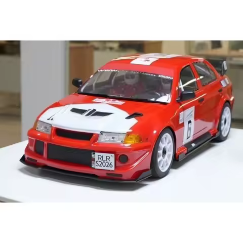 RLAARLO 1/7 Mitsubishi EVO Rally Slevo-07 Front Splitter & Bumper Guard, 3D Printed TPU Flexible Cra