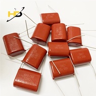 CBB Capacitor, Candy Capacitor 335J 3.3uF 630V 335J630V 26mm Red Brown (Combo of 5)
