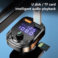 4.8A Car Phone Charger U Disk MP3 Player Bluetooth 5.0 FM Transmitter Quick Charge 3.0 PD Fast Charging USB Car Charger