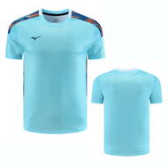 Mizuno เสื้อกีฬาเสื้อแบดมินตันระบายอากาศได้ดีและแห้งเร็ว6518ใหม่2023
