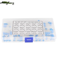 ZHANGHONG 180PCS High Voltage Capacitors, 100PF-10000PF 1kV Capacitors Assortment Kit, Blue 15 Value