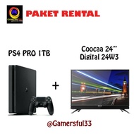 PS4 PRO 1TB 2 Stik Original &amp; Coocaa Tv Led 24 Inch 24W3