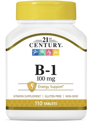 維他命B1 硫胺素 100毫克 110片 - (皮膚健康/神經健康/情緒健康/能量支持) -維生素 B-1 - 平行進口 - EXP: 2028.09