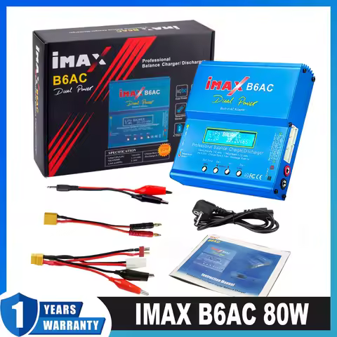 IMAX B6 AC RC Battery Charger 80W B6AC 6A Balance Charger Digital LCD Screen Li-ion LiFe Nimh Nicd P