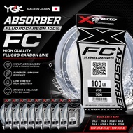 YGK X-BRAID ABSORBER GALIS FC 100% FLUOROCARBON LEADER 20-100LB MADE IN JAPAN