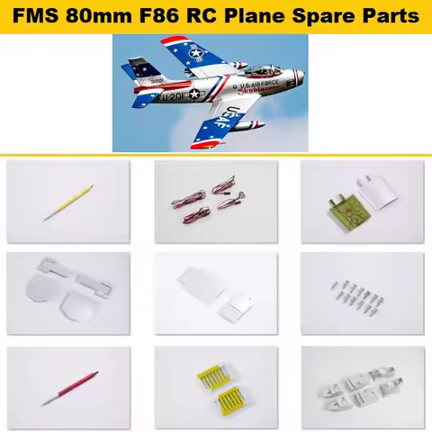 FMS 80mm F86 RC Plane Spare Parts Air Intake Landing Gear Cover Pitot Screws