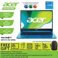 Acer Swift 3 SF314-59-56F2/5896 Laptop (I5-1135G7/8GB/512GB/Intel/W10H/H&amp;S)