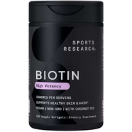 Sports Research Vegan with Organic Coconut Oil - Biotin Vitamin B7- Non-GMO & Gluten Free-taoxin