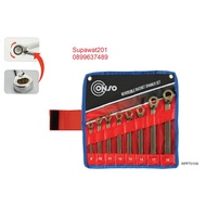 CONSO Ring Wrench Set Free Speed 2 Way 8 Pieces/Set Assembled With Size 8-19 Mm.