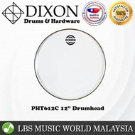 Dixon 12 PHT612C Clear Drum Skin Head Drumhead For Tom Snare Set Kit (PHT612)