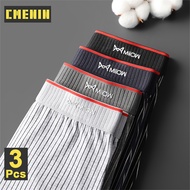 CMENIN MiiOW 3Pcs Ins Style Cotton Man Underwear Boxers Men's Panties Breathable Innerwear Sexy Men Underpants Boxershorts Boxeurs M1860