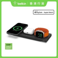 Belkin - BoostCharge Pro MagSafe 3 合 1 無線充電板 15W (WIZ016myBK 黑色)［Apple MFi認證，信心保證］