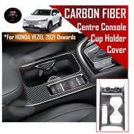 🔥SG SELLER🔥 Honda VEZEL HR-V 2021 2022 2023-Present Center Console Cup Holder Cover Trim Carbon Fibe