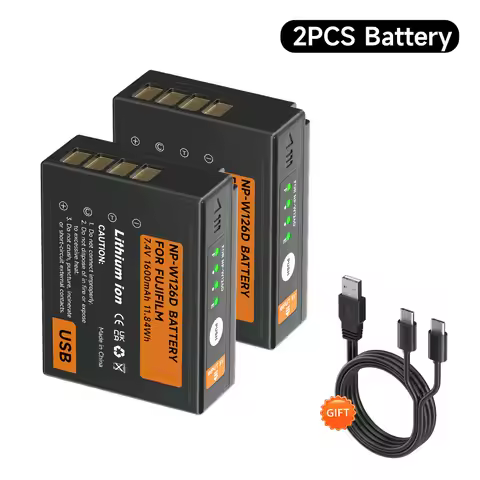 1-4pcs NP-W126 NP W126 NP W126S Battery with Type-C Input for Fujifilm Fuji X-Pro1 XPro1 X-T1 XT1 HS