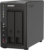 QNAP TS-253E-8G-US 2 Bay High-Performance Desktop NAS with Intel Celeron Quad-core Processor, 8 GB D