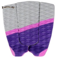 Surfboard Traction Pad - 3 Piece Surf Board &amp; Skimboard Stomp Foot Pad - Maximum Kick Tail Deck Grip for Surfing