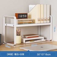 至舒桌面书架置物架铁艺桌上书桌收纳小架子学生宿舍整理架· 【颜色随机】单层