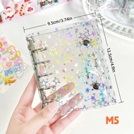 1Pc M5 Rainbow Star Planner Colorful Star Binder 3D Embossed Bubble Sticker Book Sticker Book Pp Tra
