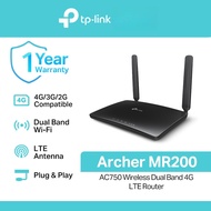 TP-Link | Archer MR200 | Dual Band | AC750 | Wi-Fi 5 | Wireless | 4G | LTE | Open Line | WiFI Router