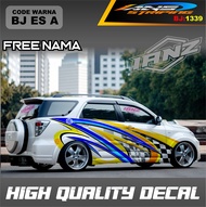 DECAL STIKER STRIPING MOBIL TERIOS INNOVA / VARIASI STICKER MOBIL TOYOTA RUSH