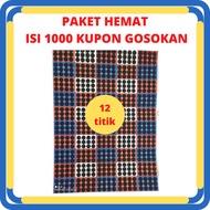 Paket Hemat Gosokan Bom 12 titik Isi 1000 Kupon Murah / Mainan Tebak Tebakan