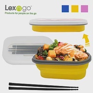 Lexngo可折疊餐盒筷子組-黃