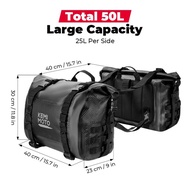 New Motorcycle Saddlebag 2Pcs 25L PVC Waterproof Side Saddle Bags For BMW R1250GS R1200GS F850GS F75