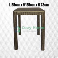 Jolly Plastic Weaved Rattan Heavy Duty Stackable High Table