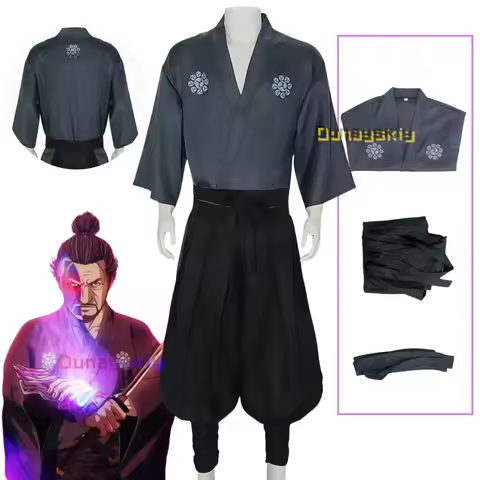 Anime Onimusha Miyamoto Musashi Cosplay Costume Adult Man Japanese Kimono Swordsman Uniform Set Hall