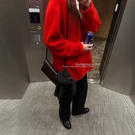 [SR-STUDIO]nothing written  South Korea  Wool85%  V Collar Knitting Top FJQF