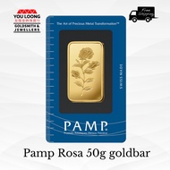 Youloong Suisse Pamp 50gram(50g) Minted Gold bar 999.9GOLD(Rosa Collection)