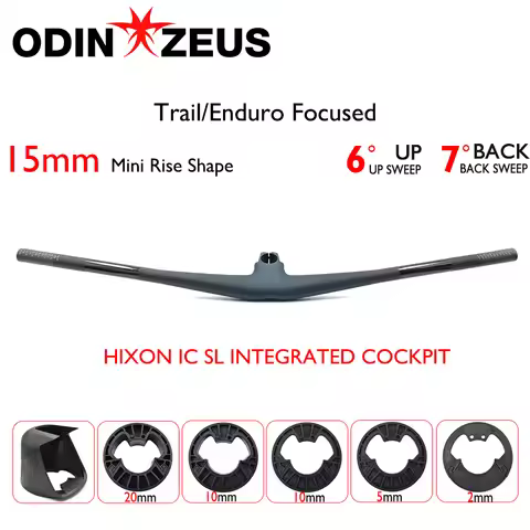 ODINZEUS HIXON IC SL Integrated Carbon Handlebar Stem 780mm Width 40-50mm for All Mountain/Trail/End