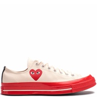 [SNOOZE STORE SG] CONVERSE X COMME DES GARCON (CDG) PLAY CHUCK TAYLOR LOW EGRET RED MIDSOLE