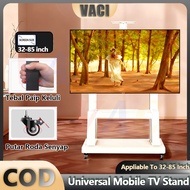 32-85 Inch Mobile TV Stand White Adjustable Floor Mount Heavy Duty TV Stand With Wheel Pendakap TV