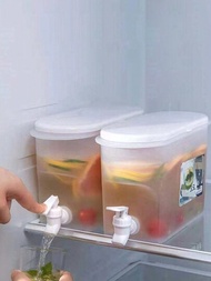 1入pp材質帶龍頭冷水儲存桶,大容量冷藏水壺,適用於水果、茶、果汁、飲料