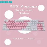 MIQUEL Keyboard Keycap Transparent 104Pcs Mechanical Keyboard 104/108 980k Colorful Blank Keycaps