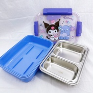 BBD Sanrio Bento Lunch Box Two Compartment Food Storage Container Gifts Kid HM309 Bekas Makana