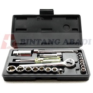ATS Socket Wrench Set 21 Pcs Combination (4-19 mm) + COMPLETE Plastic Box / Socket Wrench Set