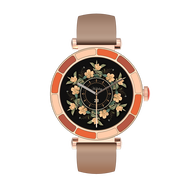 Aolon LyraA Smartwatch for Women 18K Gold Elegant Round Dial Fashion Smart Watch Heart Rate Monitor 