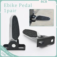 1 Pair Aluminum Alloy Ebike Foot Pegs Folding Non-Slip Footrest Pedal for Ebike Bicycle