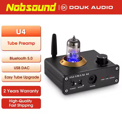 Nobsound U4 Mini Bluetooth 5.0 Tube Headphone Amplifier USB DAC HiFi Stereo Audio Preamp APTX-LL Aud
