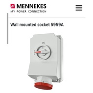 Mennekes Wall Mounted Socket 5959A, 63A 5P 6H