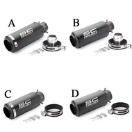 Inlet 51mm 61mm Motorcycle Exhaust Pipe Muffler SC Exhaust Mufflers