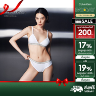 CALVIN KLEIN กางเกงชั้นในผู้หญิง Heritage Cotton ทรง Bikini Briefs รุ่น QF8598AD 100 - สีขาว
