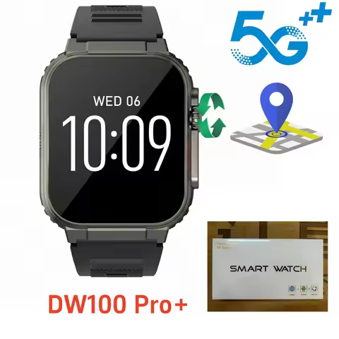 DW100 Pro Plus Android Smartwatch Touch ID Smart Watch With Rotary Camera 2.29inch Amoled Screen GPS