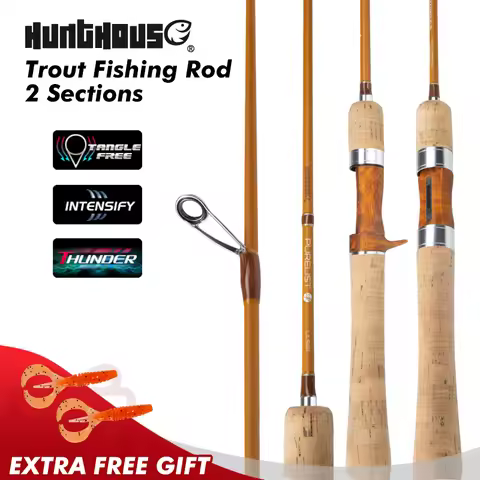 Hunthouse UL Trout Fishing Rod Spinning Casting Ultra Light Lure WT 0.2-0.8g 0.8-6g 1.65m 1.75m 1.85