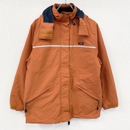 90年代LL Bean Mountain Parka滑雪服，隱形門襟，橘色，M碼，古著