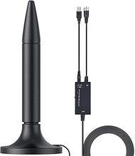 Amplified HD Digital TV Antenna, 300+ Miles Long-Range Reception Indoor HDTV Antenna with Amplifier,